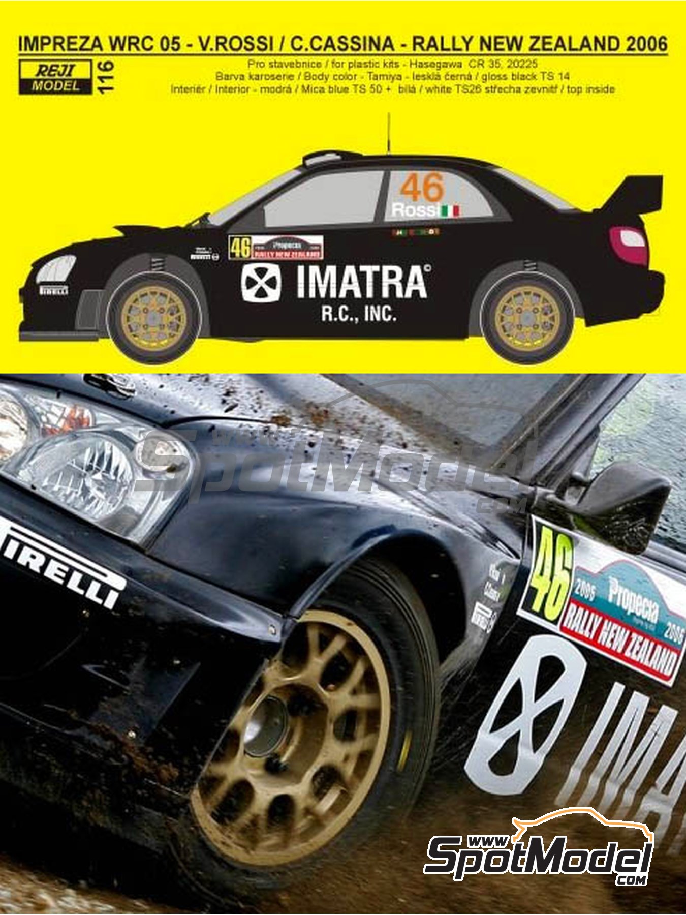 Reji Model 116: Marking / livery 1/24 scale - Subaru Impreza WRC